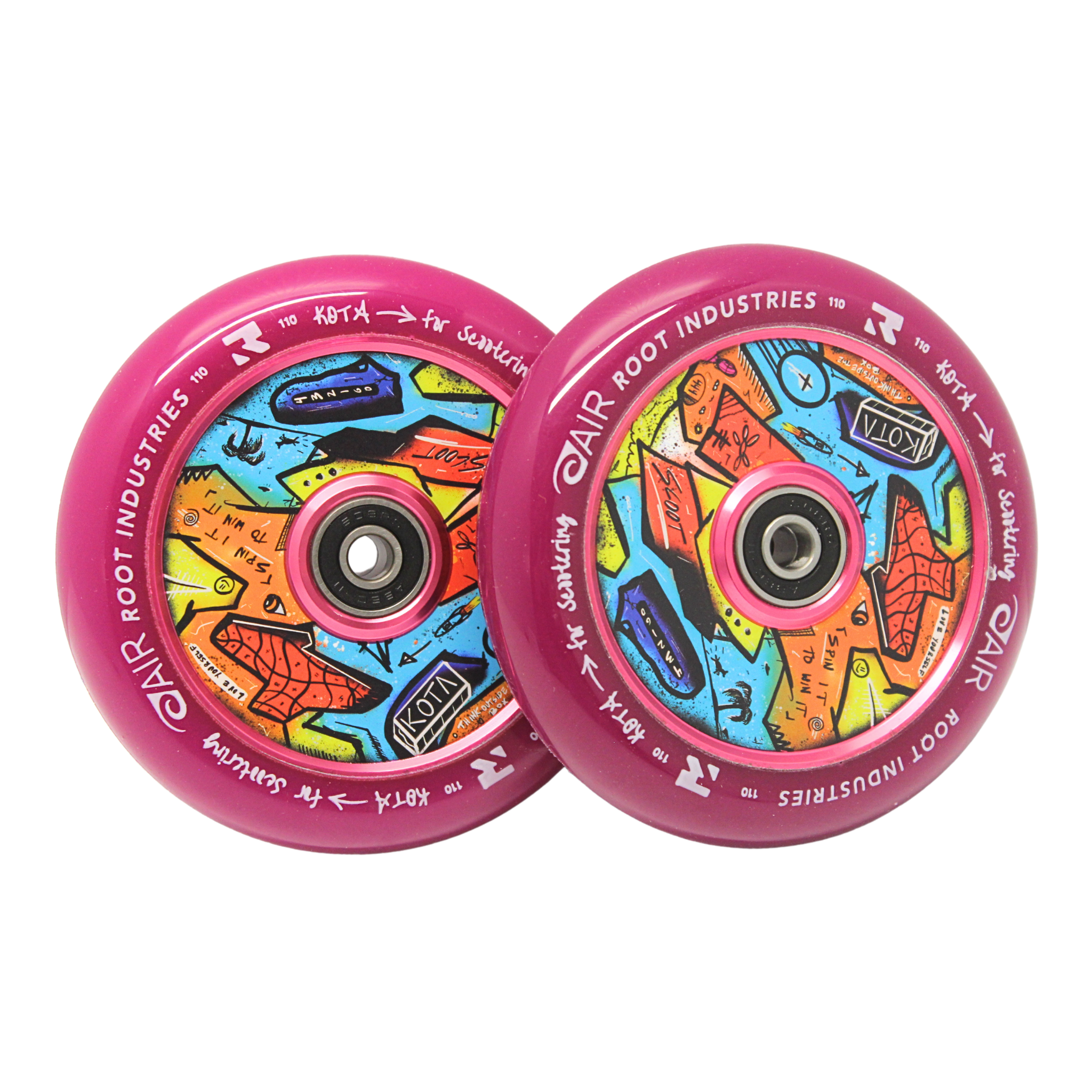 Saknes Gaisa KOTA Pro Scooter Wheels 2-Pack Purple