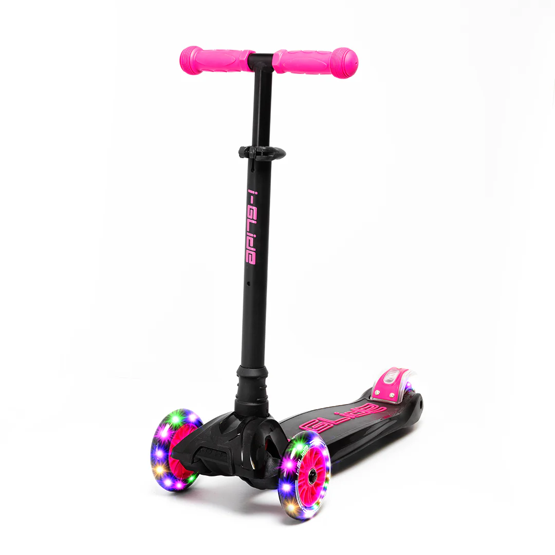 i-Glide 3 Wheel Scooter Black/Pink