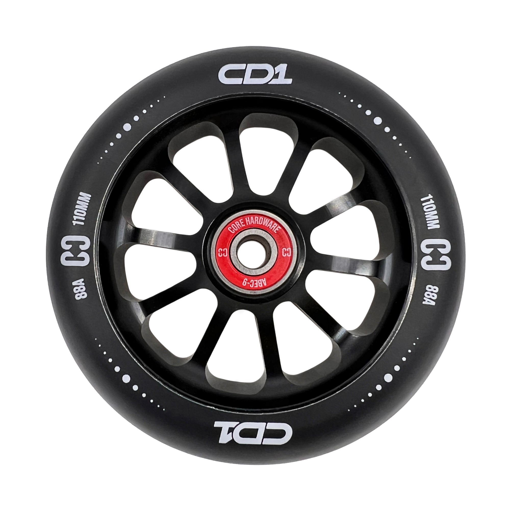 CORE CD1 Pro pārveidotāja ritenis (110mm - melns)