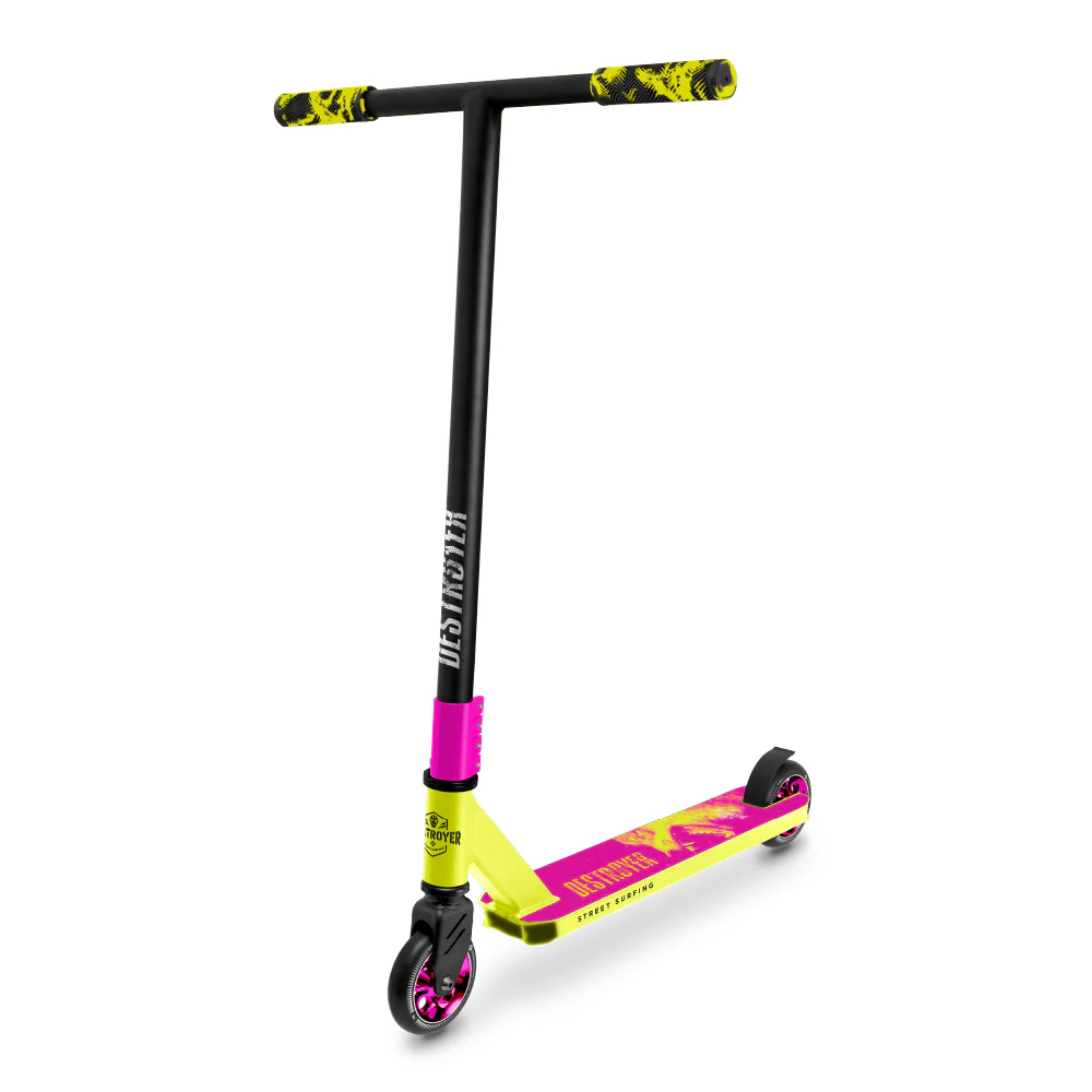 Street Surfing iznīcinātājs V2. Scooter - Mad Wolf Yellow