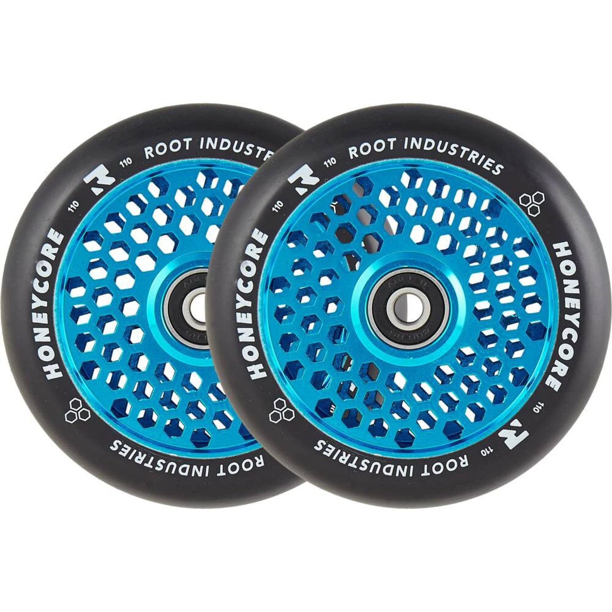 Root Honeycore Black 110mm Pro Scooter Wheels (110mm - zils)