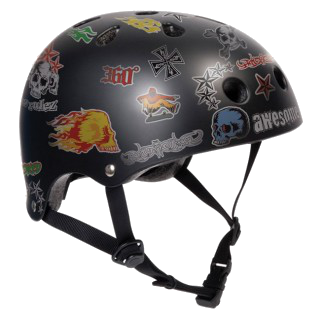 SFR Helmet XXS/XS 49-52cm Gloss Black ar uzlīmēm